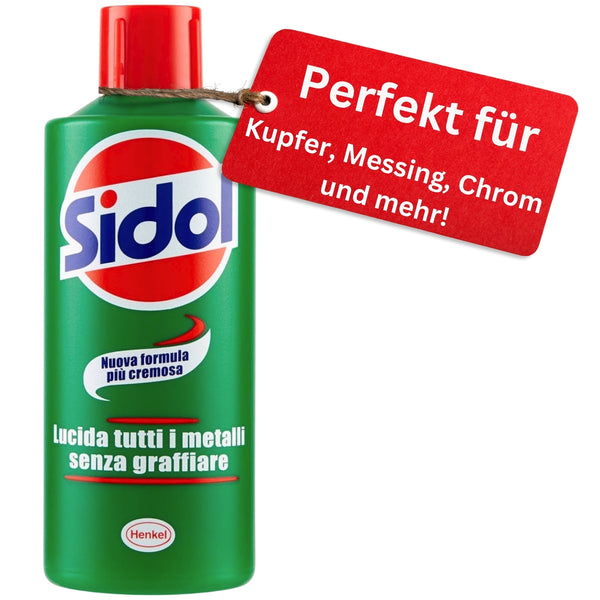 Sidol Metallpolitur Creme für Kupfer, Messing & Chrom – 150 ml