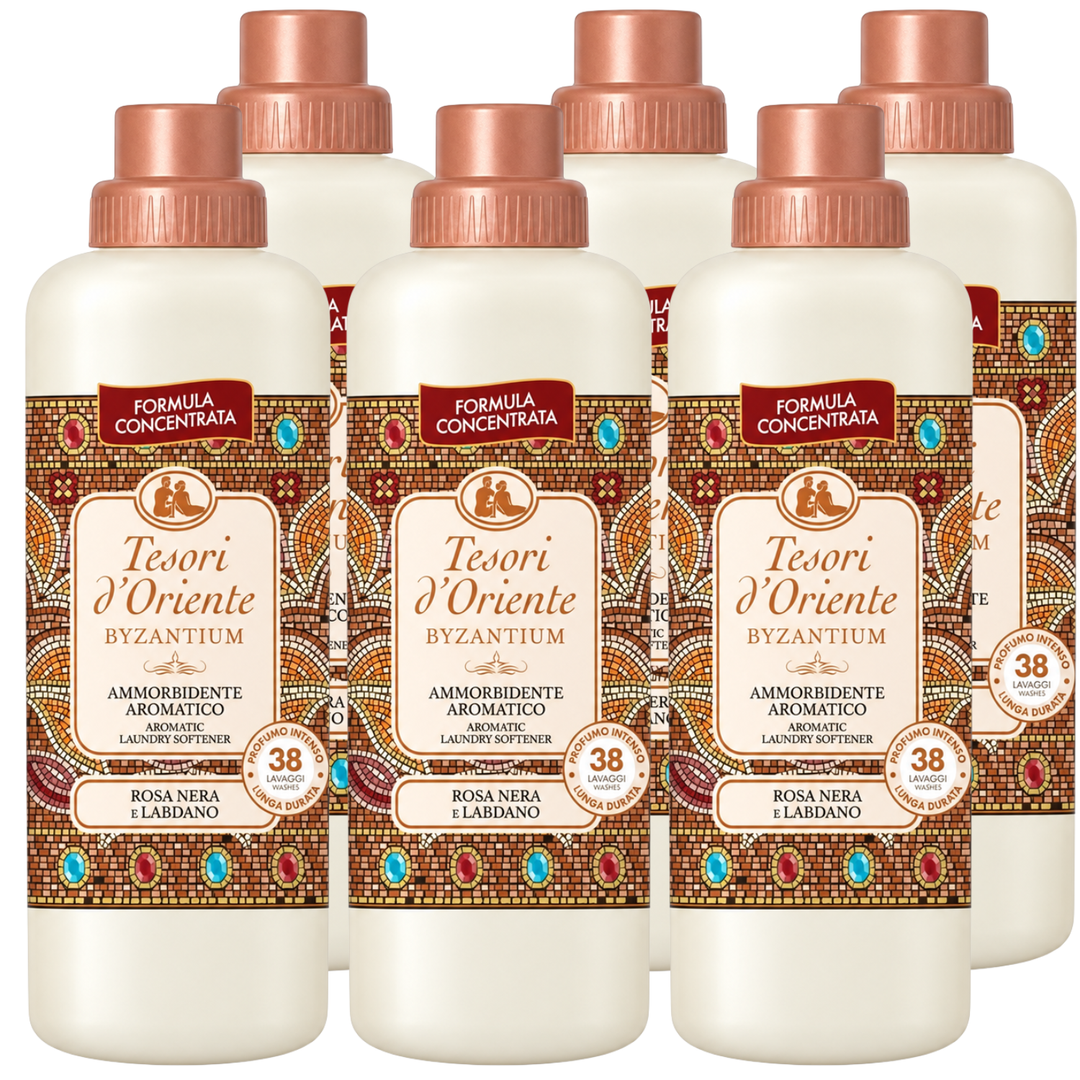 Weichspüler Byzantium Schwarze Rose 760 ml 6er Set von Tesori d'Oriente