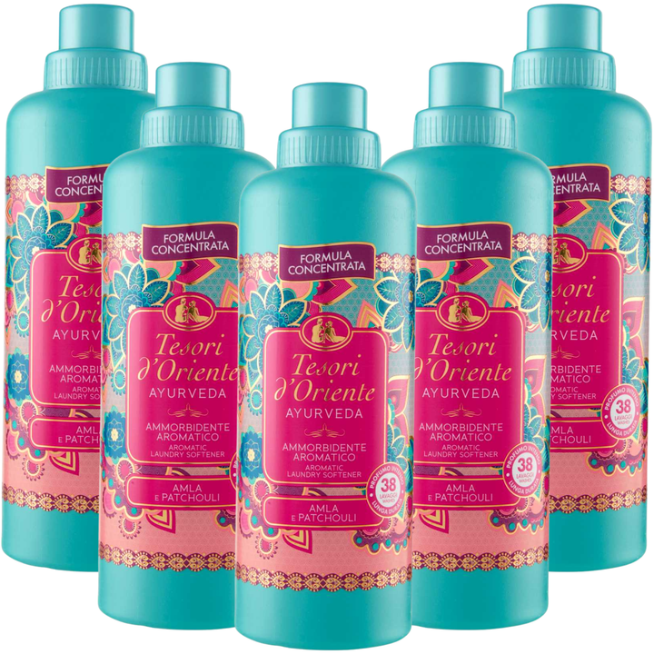 Ayurveda Weichspüler Amla Patchouli, 5er Vorratspack von Tesori d&