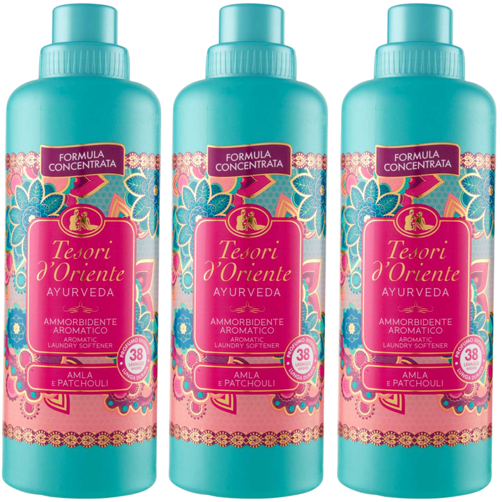 Ayurveda Weichspüler Amla Patchouli 760 ml, 3er Set von Tesori d&