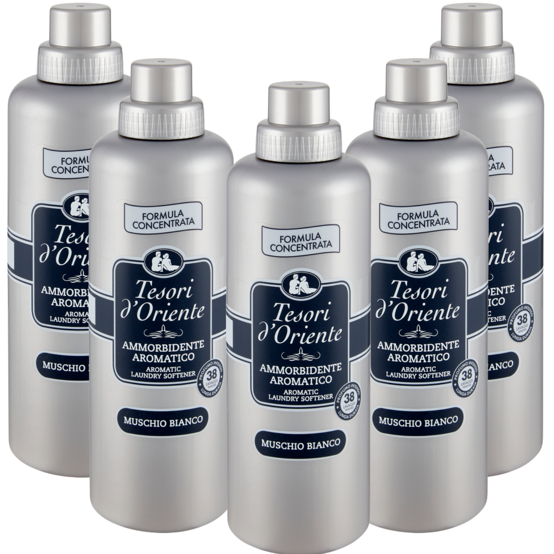 Weichspüler Muschio Bianco 760 ml, 5er Vorratspack von Tesori d'Oriente