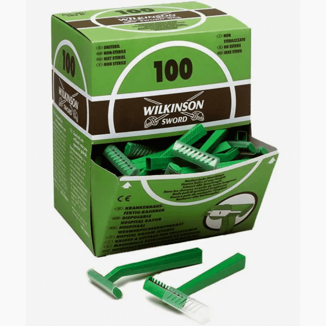 Wilkinson Sword Hospital Einwegrasierer 100 Stück mit Schutzkappe
